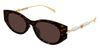 Gucci GG1970SA #colour_shiny dark havana and gold/brown with light mirror