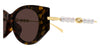 Gucci GG1970SA #colour_shiny dark havana and gold/brown with light mirror