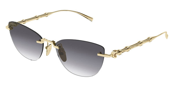 Gucci GG2063S 001 Sunglasses Endura Gold Cat Eye Frame, Grey Gradient Lenses AAA00367.jpg main image 4