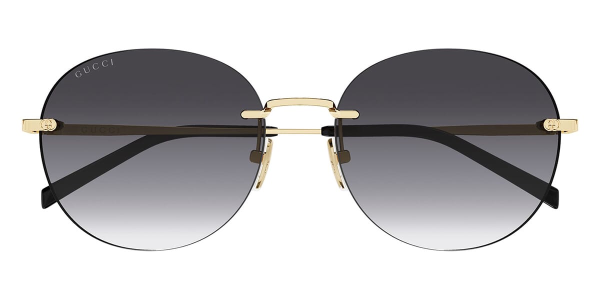 Gucci Black and Gold Round Gradient Sunglasses Gucci GG1027SK 006 Sunglasses Women main image 3