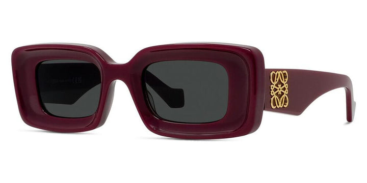 LOEWE Pink Anagram Acetate Chunky Rectangle Sunglasses LW40101I 4672E 378$ Buy Loewe Chunky Anagram Sunglasses  main image 3