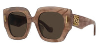 Loewe Anagram LW40129U#colour_shiny-pearl-rose-havana-brown