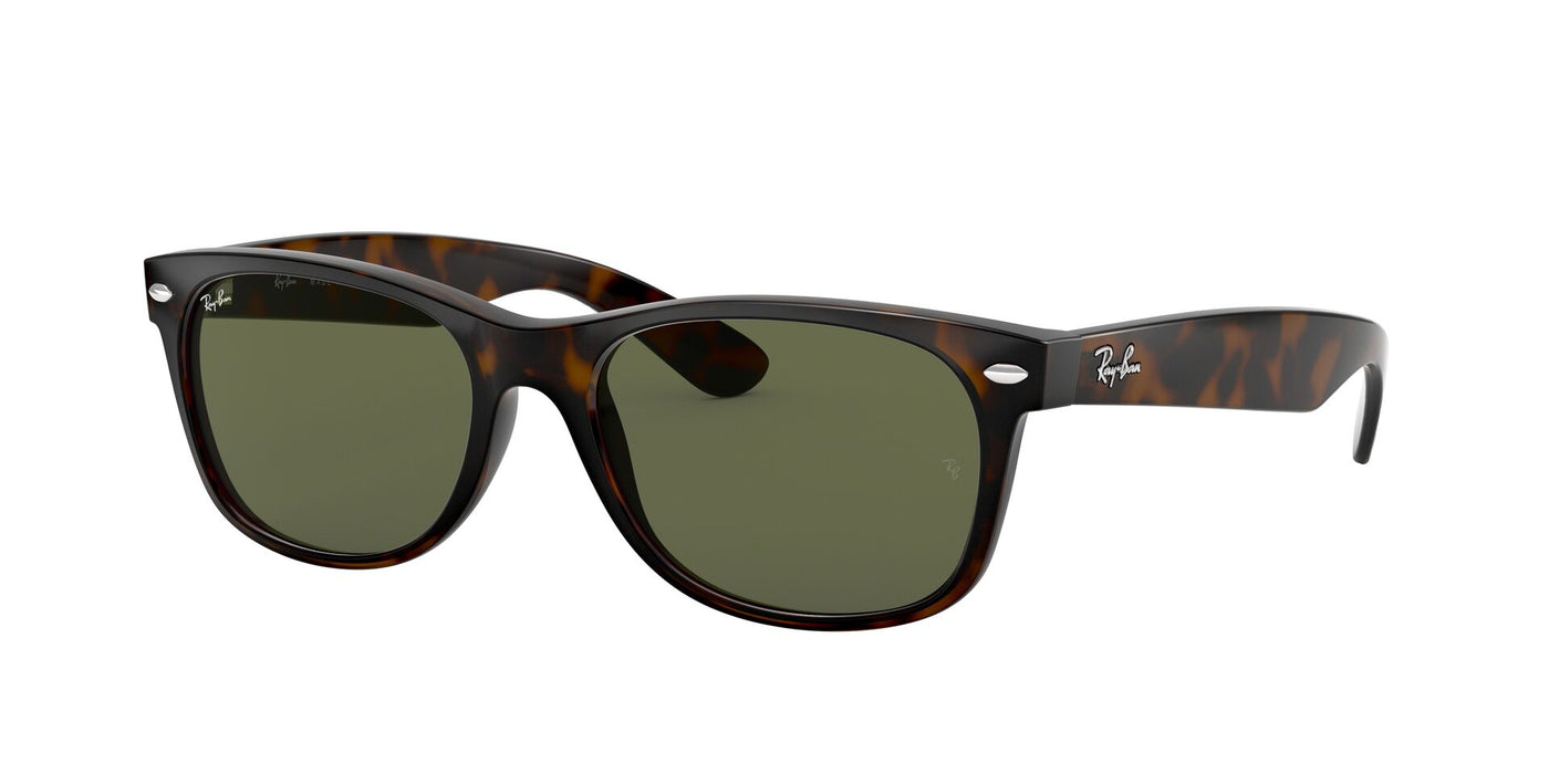 Ray-Ban New Wayfarer RB2132 Dark Tortoise/Green #colour_dark-tortoise-green