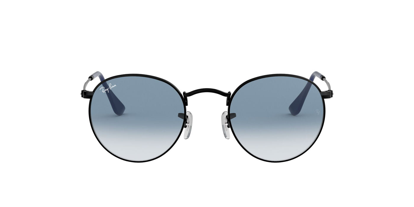 Ray-Ban Round Metal RB3447 Black-Blue-Mirror #colour_black-blue-mirror