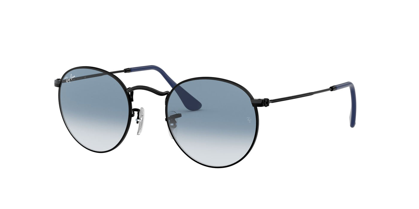 Ray-Ban Round Metal RB3447 Black-Blue-Mirror #colour_black-blue-mirror