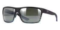 Maui Jim Alenuihaha Polarised Sunglasses#colour_grey-and-black-stripe-neutral-grey-super-thin-glass