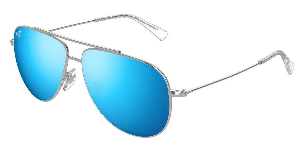 Maui Jim Hauʻoli XS MJ0589S#colour_shiny-silver-with-crystal-maui-pure-blue-hawaii