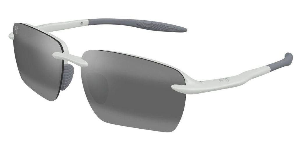 Maui Jim Hookipa Ultra G AF MJ0337SA #colour_metal matte white/neutral grey maui ultra with white flash mirror