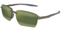 Maui Jim Hookipa Ultra G AF MJ0337SA #colour_metal matte grey/ht green photochromic maui ultra with white flash mirror