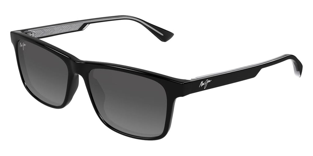 Maui Jim Okina MJ0587S #colour_shiny black/neutral grey super thin glass