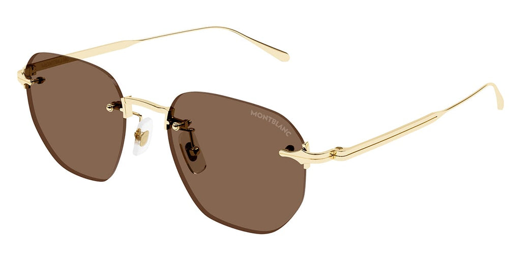 Montblanc MB0405S #colour_shiny gold/brown with light mirror