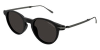 Montblanc MB0407S #colour_shiny black and dark ruthenium/grey with light mirror