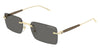 Montblanc MB0453S #colour_shiny gold/grey with light mirror
