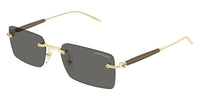 Montblanc MB0453S #colour_shiny gold/grey with light mirror