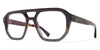 Mykita Acetate Bold Amare C140 #colour_black to santiago grey gradient with havana