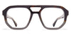 Mykita Acetate Bold Amare C140 #colour_black to santiago grey gradient with havana