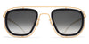 Mykita Mylon Ferlo MH7 #colour_pitch black with gold/grey gradient