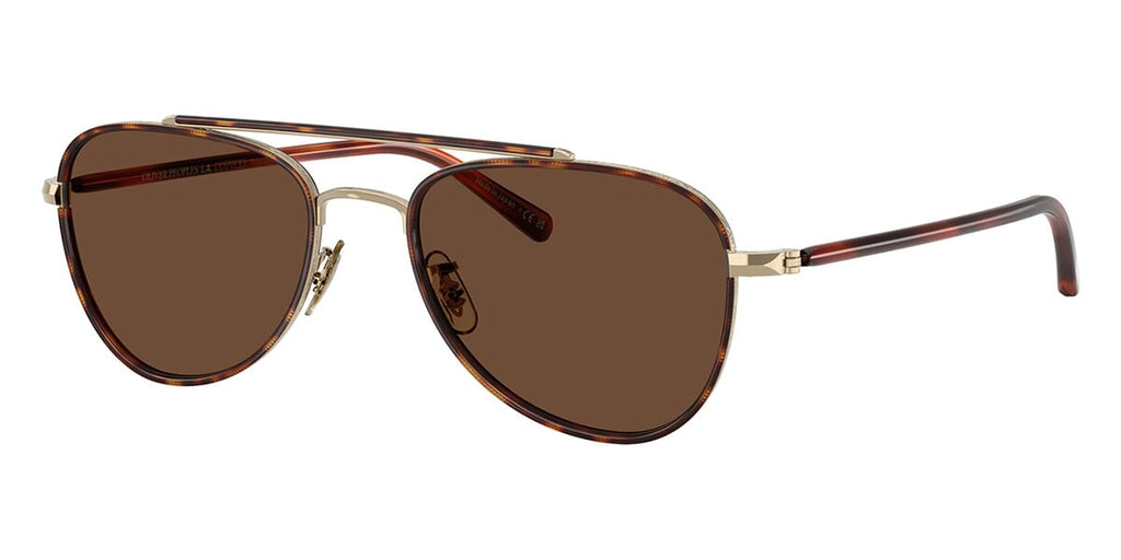 Oliver Peoples Sacoye OV1372ST #colour_gold and dark mahogany/brown polarised