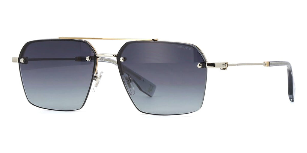 Police Force 9 SPLQ90 #colour_shiny silver and gold/grey gradient with light mirror