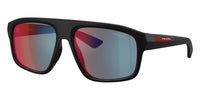 Prada Linea Rossa SPSB02S #colour_matte black/dark grey with blue red flash mirror