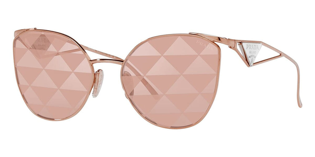 Prada SPR50Z #colour_pink gold/pink tampo with silver mirror triangles