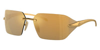 Prada SPRA56 #colour_satin yellow gold/brown with gold multilayer mirror