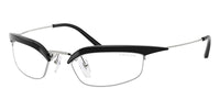 Prada SPRB50 #colour_black and silver/clear blue light filter