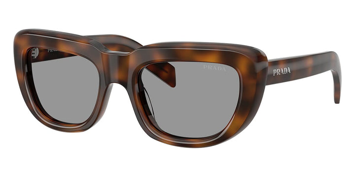 PRADA　サングラス　SPR200　ブラウン Prada SPRD07S Square Sunglasses | Fashion Eyewear