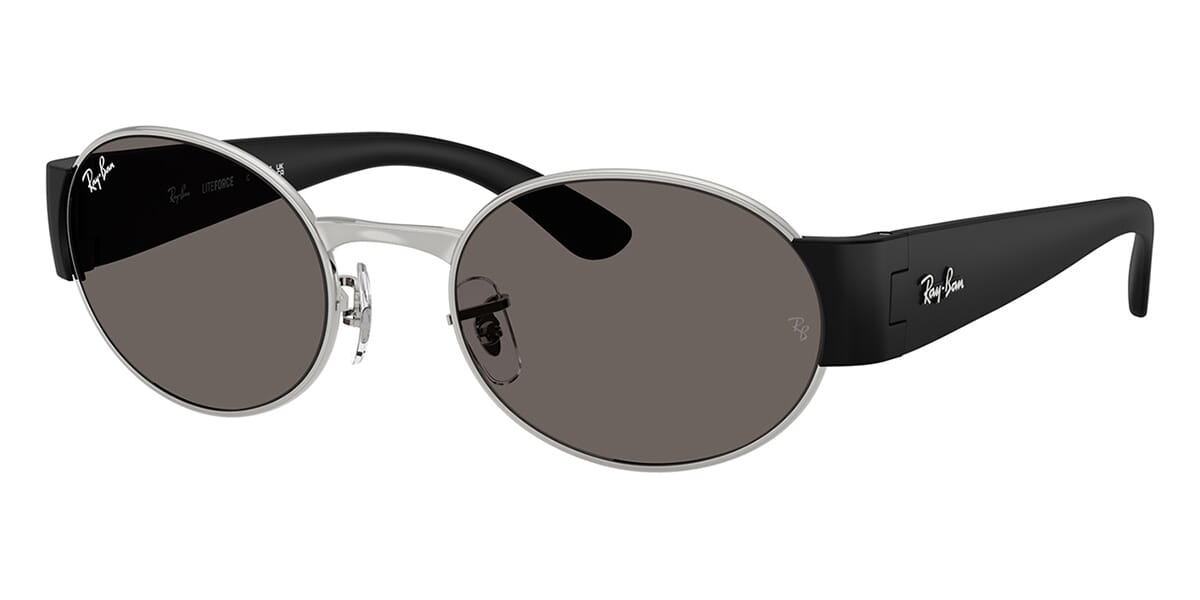 Ray-Ban Round Sunglasses in Black with Dark Grey Lenses Amazon.com: Ray-Ban Unisex RB8237 Round II Titanium Round  main image 3