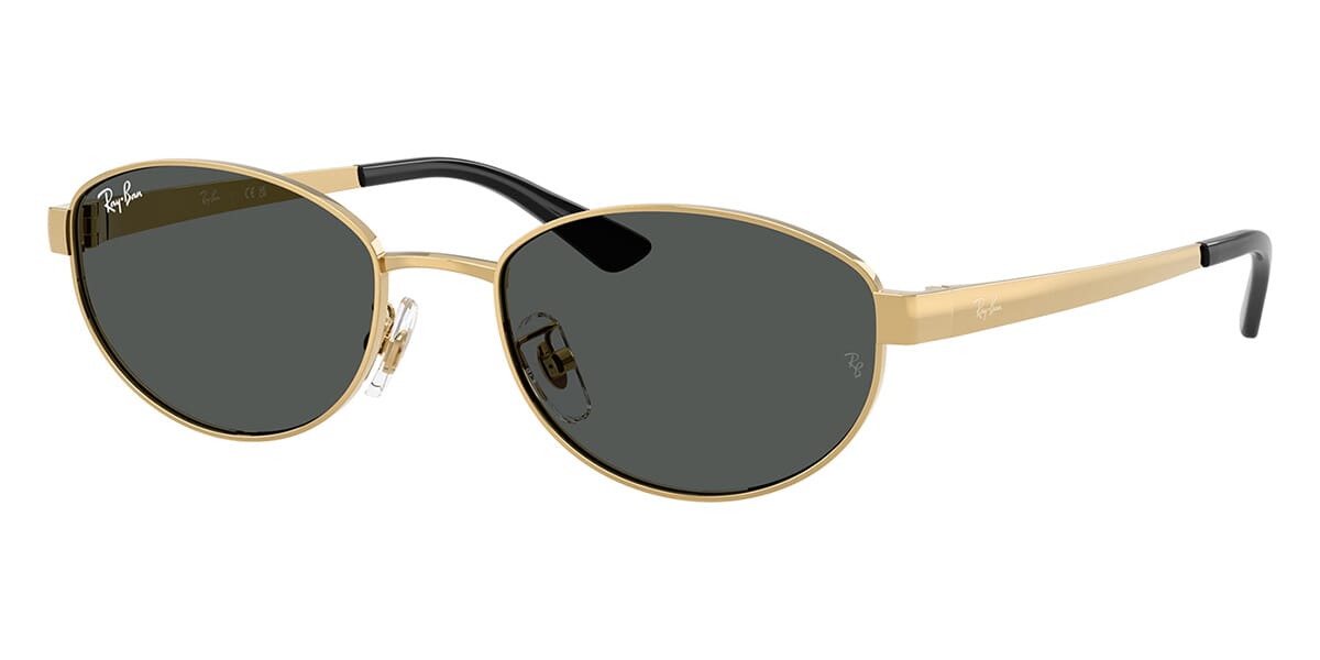 Ray-Ban Round Gold and Black Sunglasses Ray-ban Round Metal RX3447V - Eyecare Associates main image 2