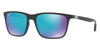 Ray-Ban RB4385 #colour_matte black/green with blue mirror polarised