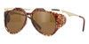 Saint Laurent SL M137 #colour_shiny brown spotted havana and gold/brown with light mirror