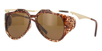 Saint Laurent SL M137 #colour_shiny brown spotted havana and gold/brown with light mirror