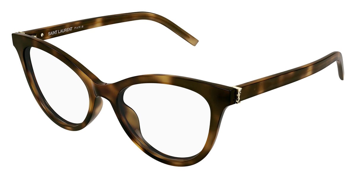Yves Saint Laurent Tortoiseshell Cat Eye Glasses with Subtle Gold Accents Saint Laurent SL M153 Opt 003 Glasses - US main image 3