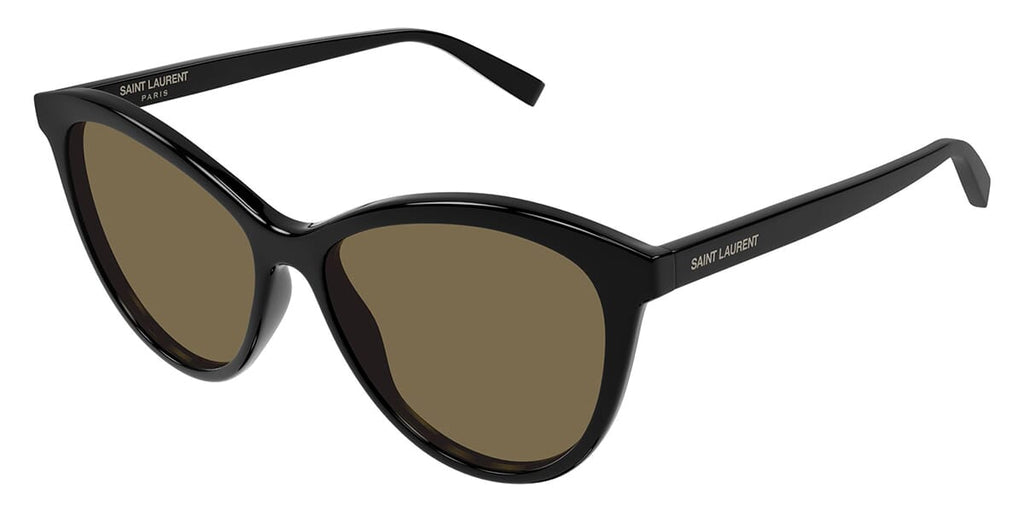 Saint Laurent SL456 001 Sunglasses Black Cat Eye Frame, Black Lenses Sunglasses Saint Laurent SL 456 - Mia Burton main image 4