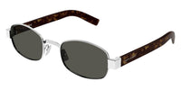 Saint Laurent SL 706 #colour_shiny silver and havana/grey with light mirror
