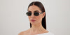 Saint Laurent SL 706 #colour_shiny silver and havana/grey with light mirror