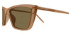 Saint Laurent SL 737 Sun #colour_shiny brown crystal/brown with light mirror