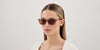 Saint Laurent SL 737 Sun #colour_shiny brown crystal/brown with light mirror