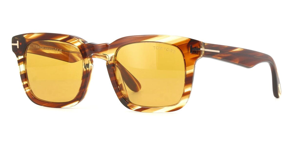 Tom Ford Dax TF0751 #colour_shiny red havana/yellow with light mirror