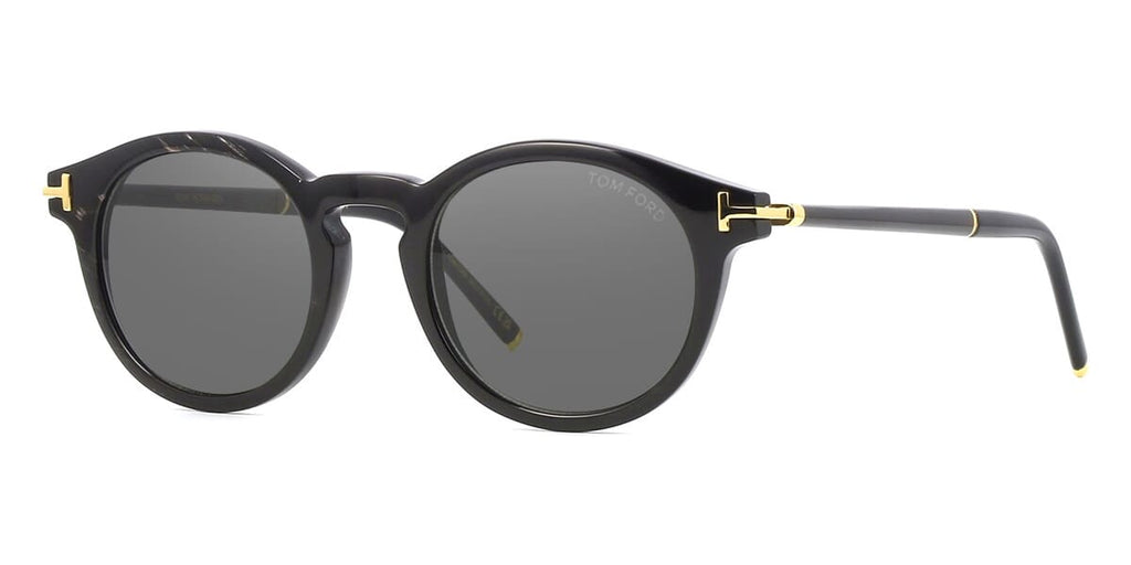 Tom Ford Private Collection TF1299-B #colour_shiny black real horn/grey smoke zeiss lenses