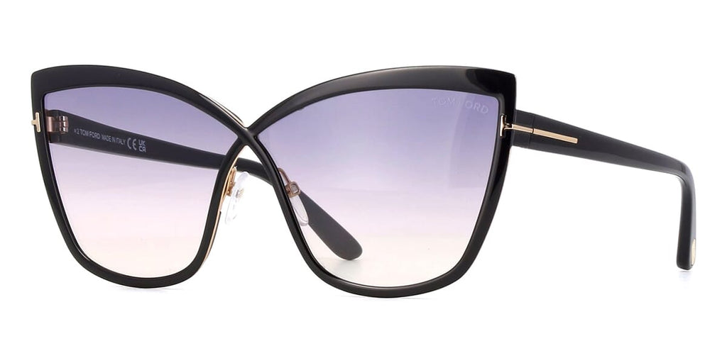 Tom Ford Sandrine-02 TF0715 #colour_shiny black/grey to brown gradient