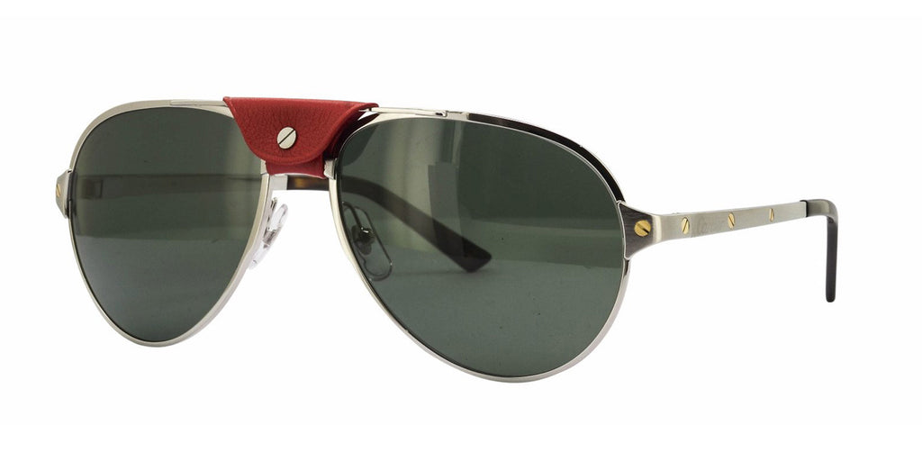 Cartier Santos de Cartier CT0034S Gunmetal/Green Polarised #colour_gunmetal-green-polarised
