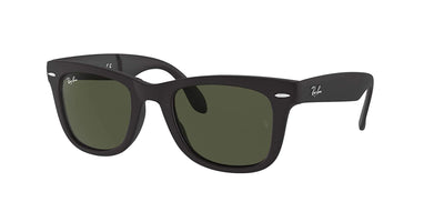 Ray-Ban Folding Wayfarer RB4105 Matte Black/Green #colour_matte-black-green