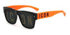 DSQUARED2 Icon 0004/S Black-Orange/Grey #colour_black-orange-grey