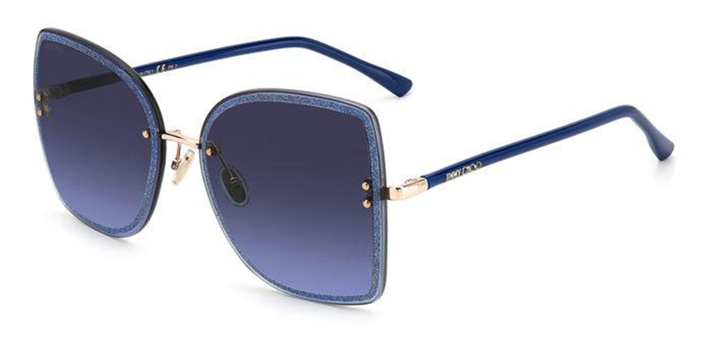 Jimmy Choo Leti/S Gold-Blue/Blue #colour_gold-blue-blue