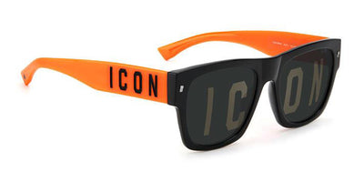 DSQUARED2 Icon 0004/S Black-Orange/Grey #colour_black-orange-grey