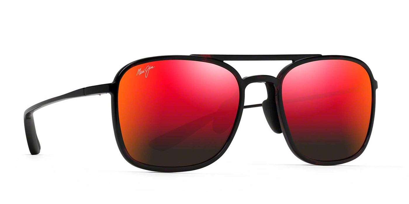Maui Jim Keokea Black Red Tortoise/Hawaii Lava-Red Mirror #colour_black-red-tortoise-hawaii-lava-red-mirror