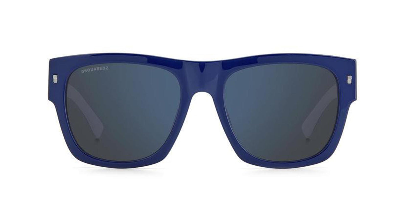 DSQUARED2 Icon 0004/S Blue-White/Blue Mirror #colour_blue-white-blue-mirror