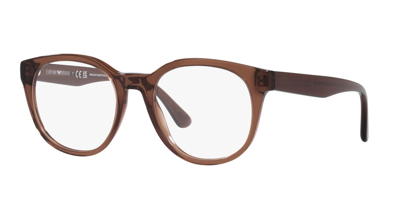 Emporio Armani EA3207 Shiny Transparent Brown #colour_shiny-transparent-brown